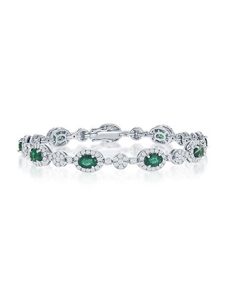 Emerald and Diamond Bracelet – Lola James Jewelry